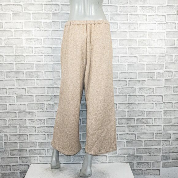 RIPLEY RADER wide leg crop lounge pants in beige size 4 - Picture 4 of 8